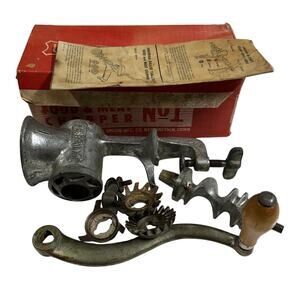 Universal No. 1 Food & Meat Chopper Grinder Complete in Box with Instructions